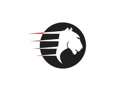 Puma baş logo vektör şablonu