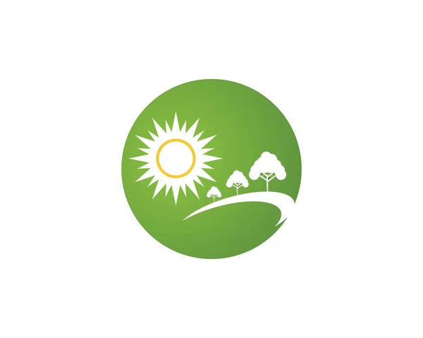Nature Tree Icon Logo Vector Template — 스톡 벡터