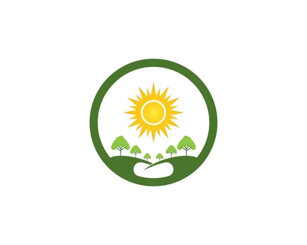 Nature Tree Logo Vector Template — 스톡 벡터