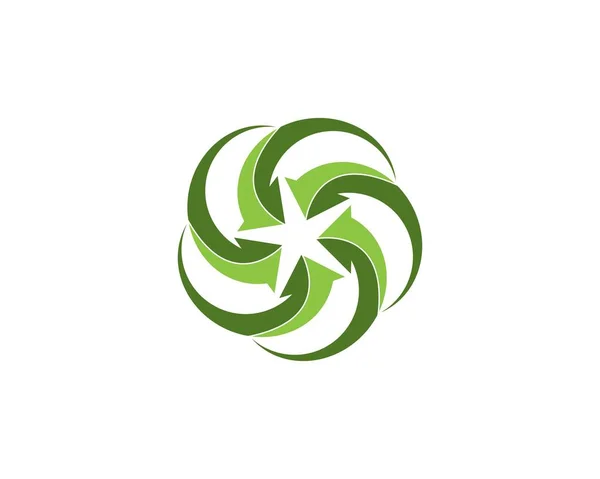 Koło Strzałki Logo Wektor Szablon — Wektor stockowy
