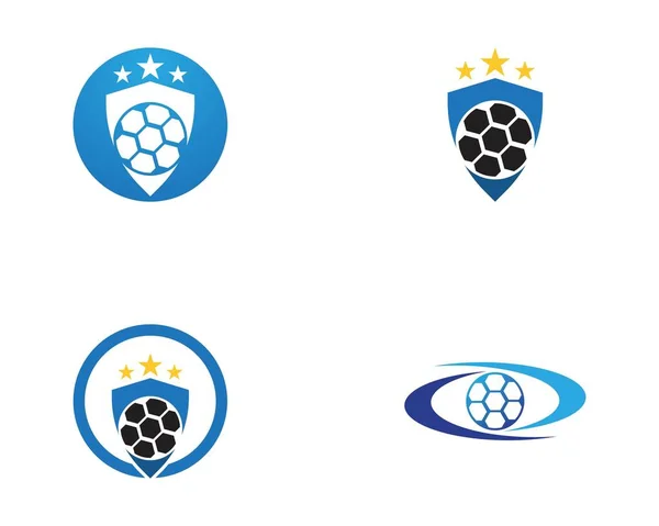 Modèle Vectoriel Logo Icône Football — Image vectorielle