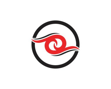 Soyut göz logo vektör şablonu