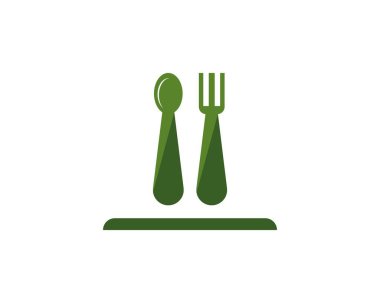 Restoran simgesi logo vektör şablonu