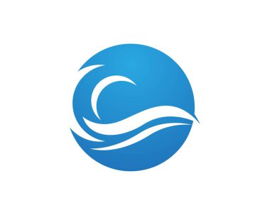 Dalga simgesi logo tasarım şablonu