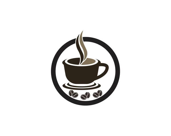 Modèle Vectoriel Conception Logo Tasse Café — Image vectorielle