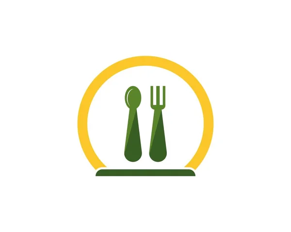 Restoran Simgesi Logo Vektör Şablonu — Stok Vektör