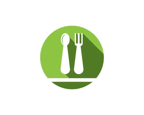Πρότυπο Φορέα Λογότυπο Εικονίδιο Εστιατορίου — Διανυσματικό Αρχείο