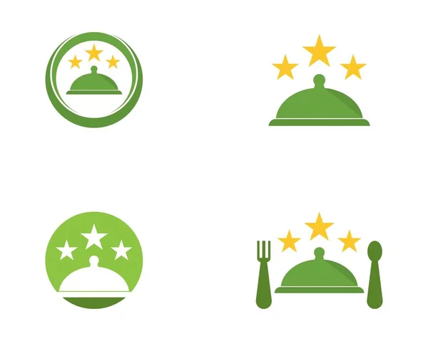 Πρότυπο Φορέα Λογότυπο Εικονίδιο Εστιατορίου — Διανυσματικό Αρχείο