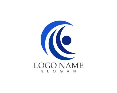 İnsan karakter logo vektör şablonu