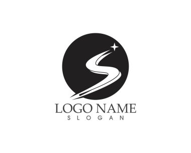 S harfi simge iş logo şablonu