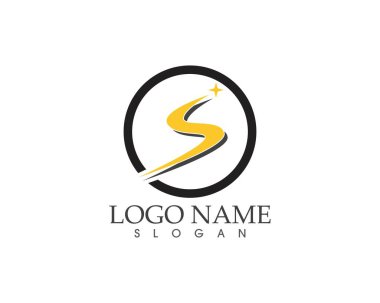 S harfi simge iş logo şablonu
