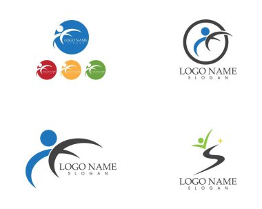 Sağlık görevlileri logo vektör şablonunu önemser