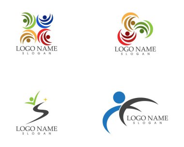 Sağlık görevlileri logo vektör şablonunu önemser