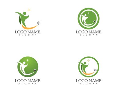 Futbol simgesi logo vektör şablonu