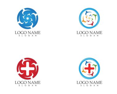 Sağlık tıbbi logo şablonu