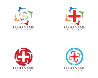 Sağlık tıbbi logo şablonu