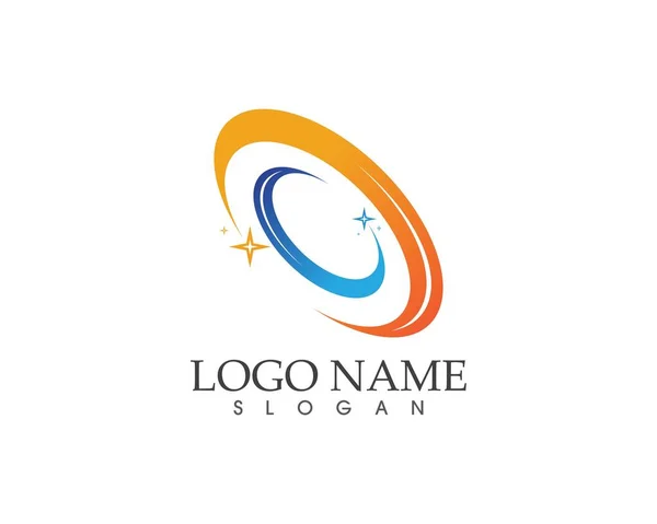 Estrelas Círculo Logotipo Ícone Negócios —  Vetores de Stock