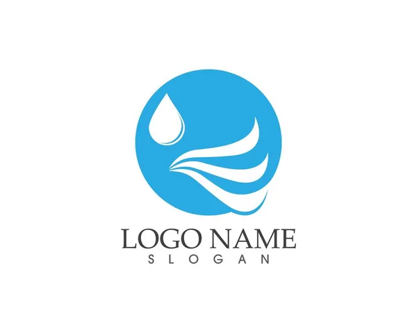 Símbolo Onda Água Logotipo Ícone —  Vetores de Stock