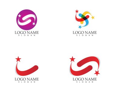 Yıldız dairesi logo tasarım vektörü 