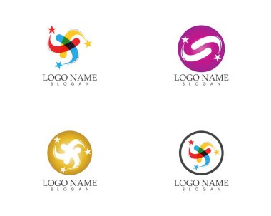 Yıldız dairesi logo tasarım vektörü 