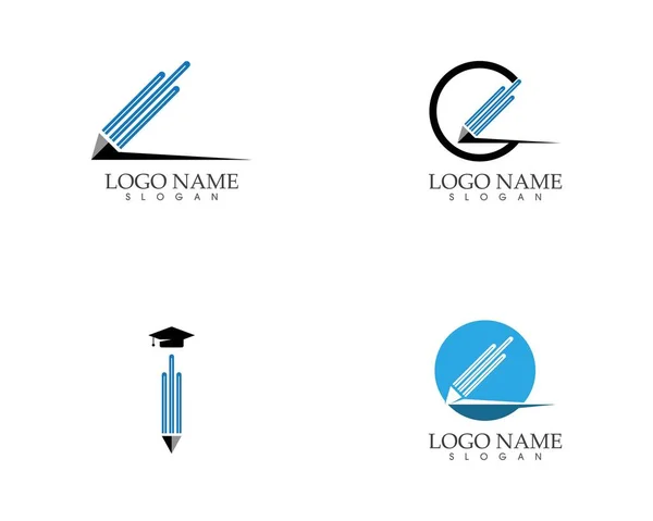 Educação Logotipo Modelo Vetor Ilustração Design —  Vetores de Stock