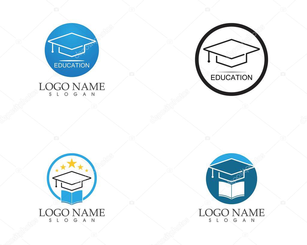 Education logo template vector illustration design