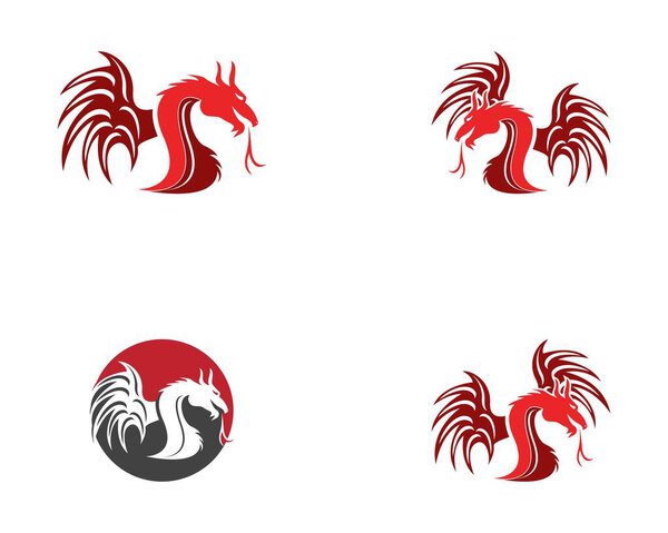 Dragon head logo design vector illustration