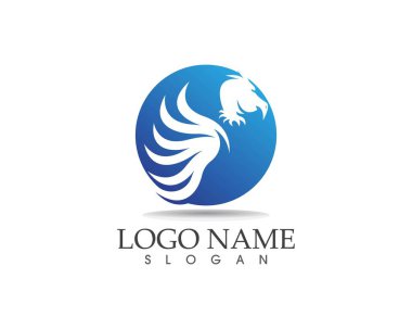 Kuş simgesi logo vektör çizimi