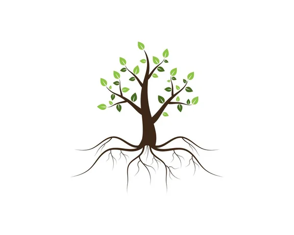 Tarzlanmış vektör illüstrasyonunun ağaç simgesi kavramı