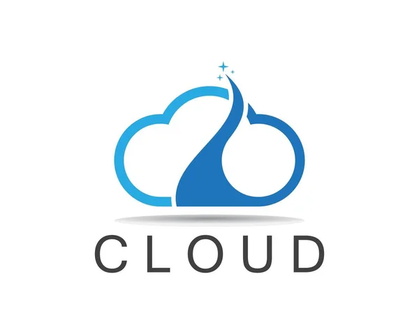Шаблон Логотипу Піктограми Хмари Векторний — стоковий вектор