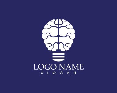 Akıllı beyin simgesi vektör çizimi