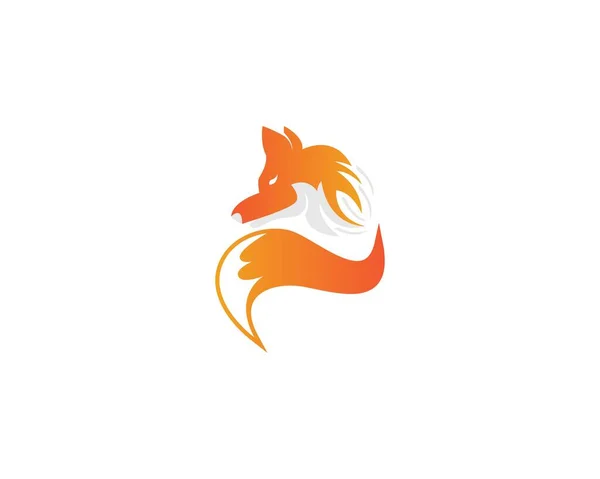 Fox Σιλουέτα Λογότυπο Σχεδιασμό Διάνυσμα Εικονογράφηση — Διανυσματικό Αρχείο