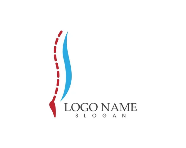 Modèle Logo Symbole Diagnostic Colonne Vertébrale Illustration Vectorielle — Image vectorielle