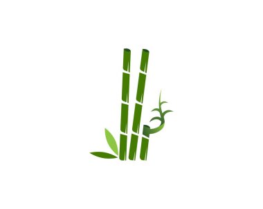 Bambu simgesi spa logo tasarımı vektör çizimi