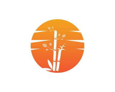 Bambu simgesi spa logo tasarımı vektör çizimi