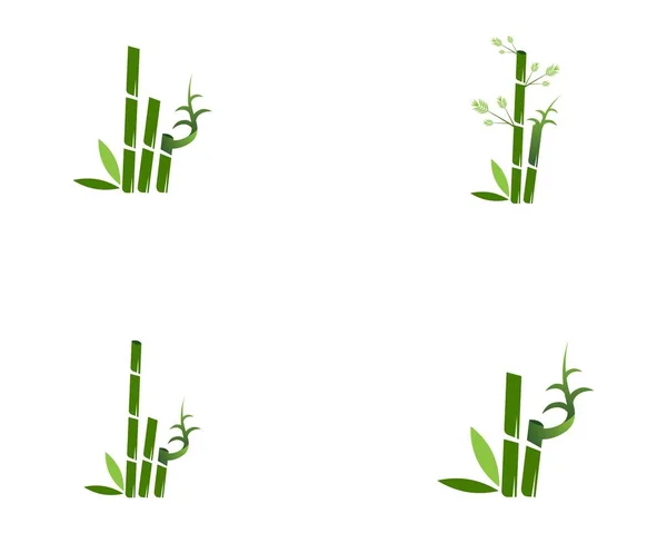竹杆图标Spa标志设计矢量插图 — 图库矢量图片