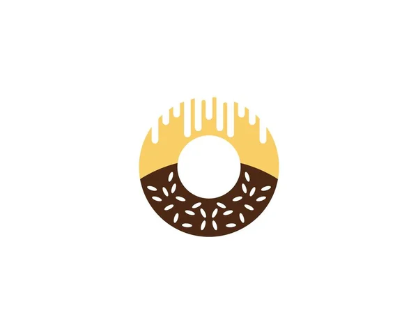 Donut Cake Logo Vector Template — Stockvector