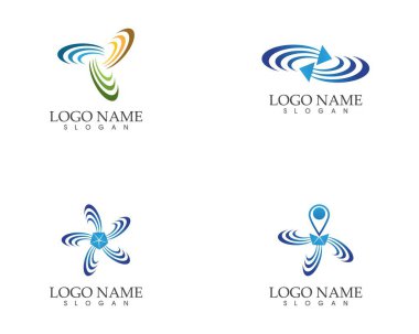 Okları daire içine al logo vektör şablonu