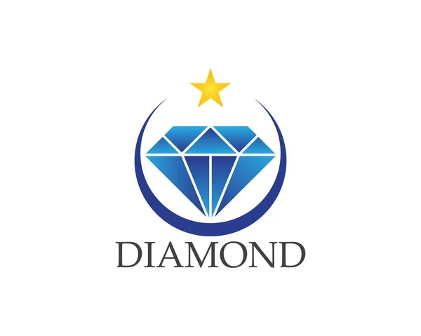 Logo Diamante Vector Plantilla — Vector de stock