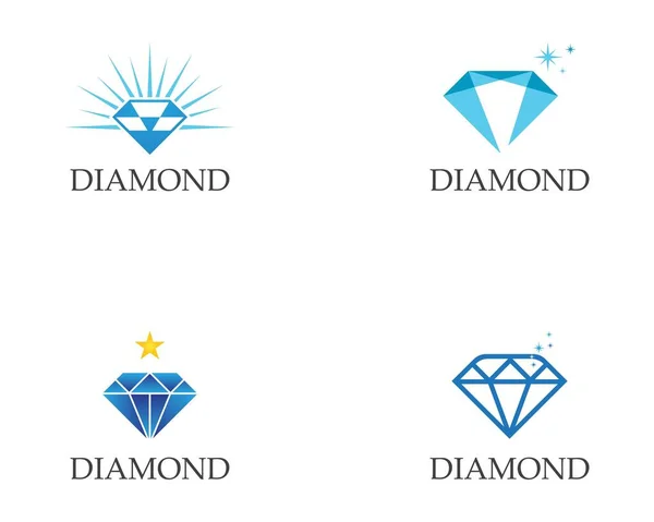 Logo Diamante Vector Plantilla — Archivo Imágenes Vectoriales