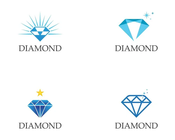 Logo Diamante Vector Plantilla — Vector de stock