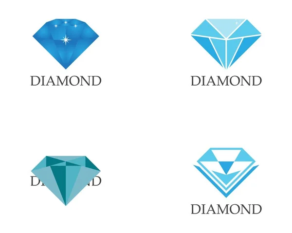 Modelo Vetor Logotipo Diamante — Vetor de Stock