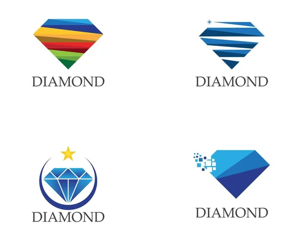 Sjabloon Voor Diamantlogo Vector — Stockvector