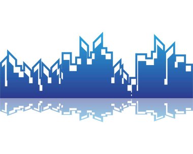 Modern şehir logo vektör şablonu