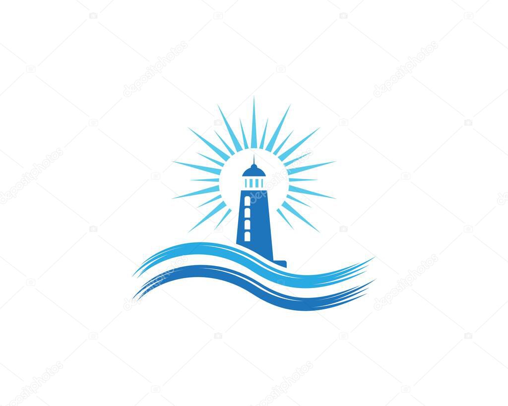 Lighthouse icon and symbol vector template