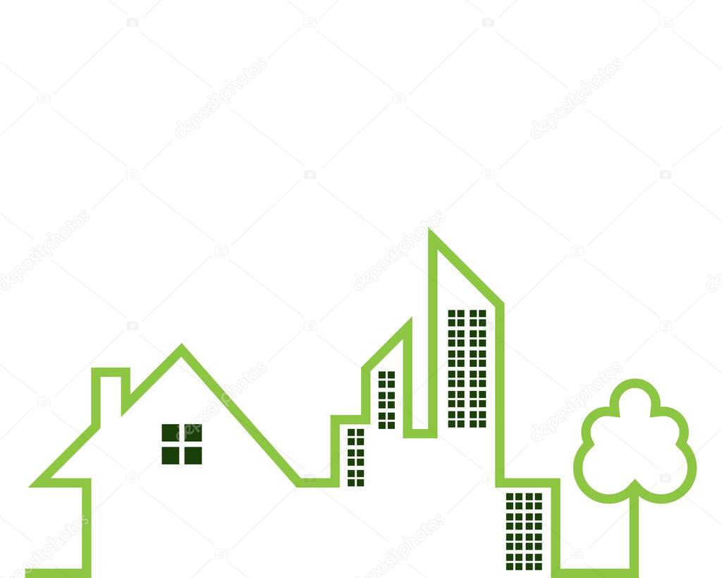 Modern city logo vector template