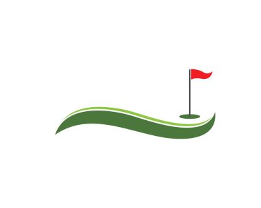 Golf simgesi logo vektör şablonu