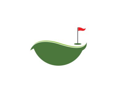 Golf simgesi logo vektör şablonu