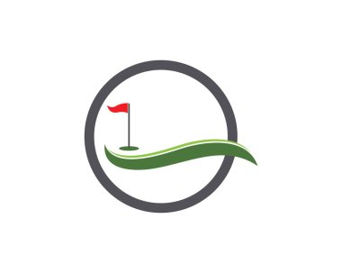 Golf simgesi logo vektör şablonu