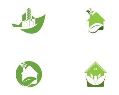 Ev yapımı doğa logo vektör şablonu oluşturuluyor